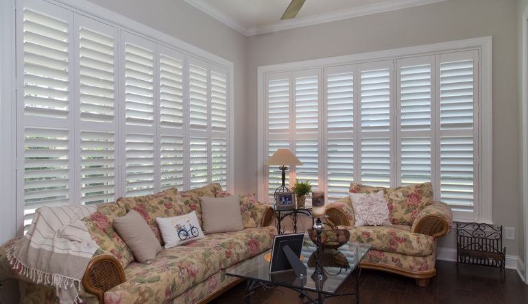 Tampa sunroom indoor shutters